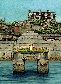 治愈系插画：去有你的小镇 - 心灵氧吧 - 壹心理网