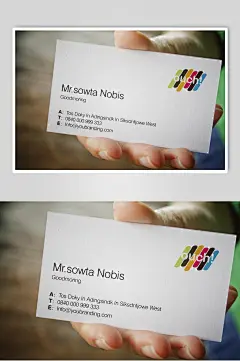 创意英文名片卡片样机