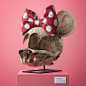 Cartoon Fossils : A series imagining realistic skulls based on cartoon charactes.