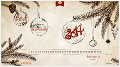 2014年1月日历桌面壁纸精选