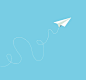 淡蓝色天空背景上飞翔的纸飞机矢量图,采自好图网 http://sucai.haotu.net