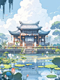 Ai绘画|主打一组像素风景点打卡
