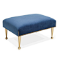 J.Adler Caracas Ottoman Formal living r W 28" X D 20" X H 15" Seat Height: 15", Leg Height: 8.5": 