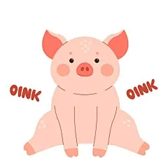 可爱卡通小猪插画矢量图设计素材