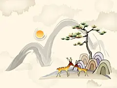 矢量水墨高清壁纸桌面壁纸1