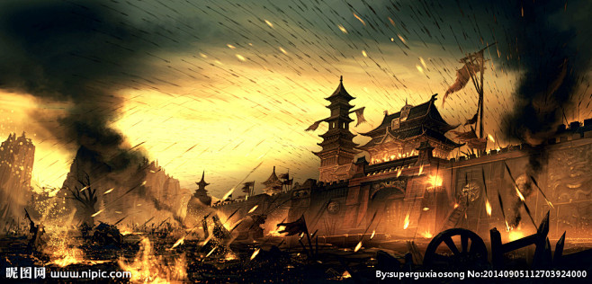 城墙箭雨