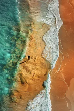 海滩海浪创意摄影图片