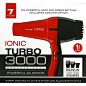 Tyche Turbo 3000 RED BLACK 专业离子陶瓷技术吹风机（1 年保修）快速吹干头发，负离子，红外线，头发光泽，电磁，辐射，热量和空气分布
