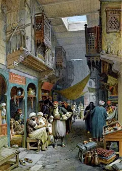 This is how I envision a souq, or bazaar, in Al Khair, the fictitious desert city in When Darkness Falls, my 15th C #paranormalromance trilogy. #amwriting #amwritingromance