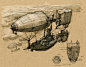 Air ship, longque Chen : Of course, human army need to spot where the threaten closing in as far as they could, the steam air ship is best tool for detecting the monsters from the safety distance (air). Its really fun to add the steam engine system into t