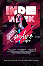 Indie Week Flyer - Concerts Events