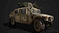 M1151 HMMWV, Ben Day : Made for some of the simulation work we do as the Army Game Studio, this is an M1151 uparmored HMMWV currently in use by the US military. We haven't yet made the gun that goes on it, but I was excited to show off the truck as it is.