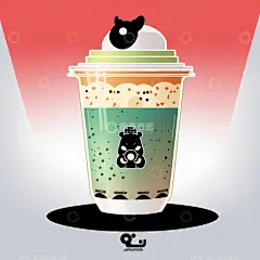 插画奶茶高清模板免费下载-趣麦麦图