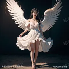 绝美天使（无Lora版）_提示词查看_Stable Diffusionai绘图工具关键词描述词咒语_1024X1024像素-女孩,天使,翅膀,写实,全身-提示词编号:2023070108454763-绘ai-www.ai016.com