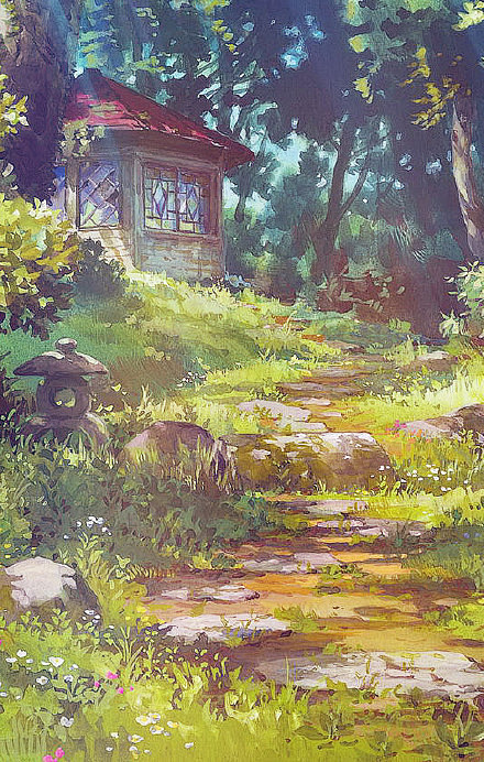 宫崎骏的场景画，童话的味道。
