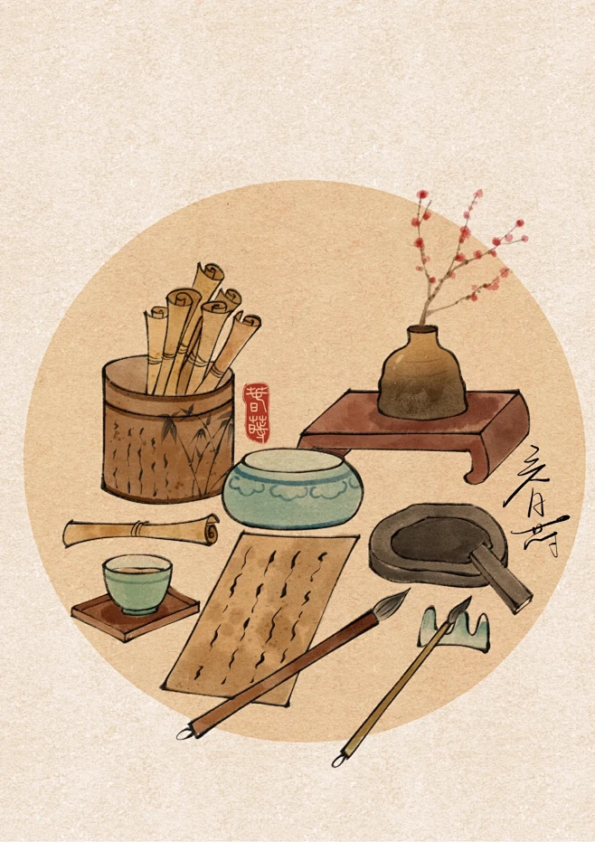 国风插画｜养生系列合集图片_中医、药材图片素材-花瓣网