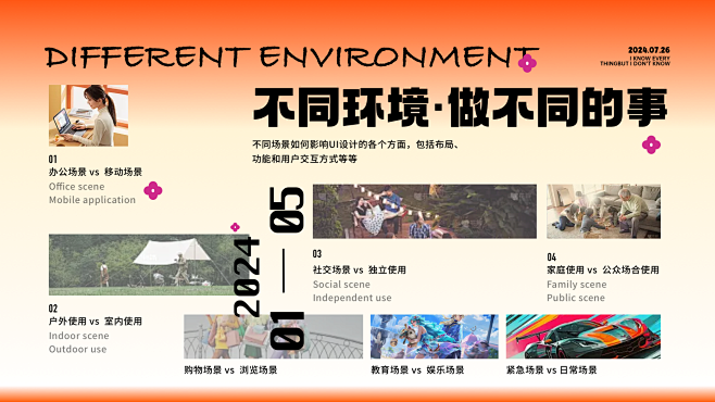 场景不懂，事情不同