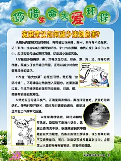 珍爱生命 关爱环保  - 源文件下载【酷图网】珍爱生命,关爱环保,环保海报,海报,公益广告,油烟危害