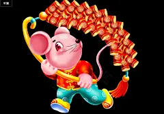 鼠年插画 卡通老鼠  2020鼠年 新年手绘老鼠 春节吉祥物