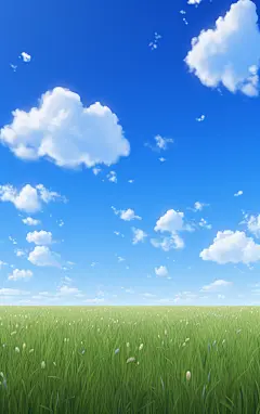 简约壁纸蓝天白云壁纸素材图AI图