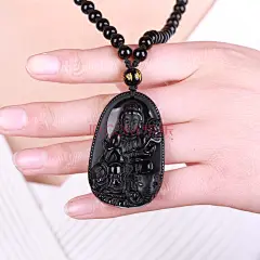 YYUE 开光天然黑曜石八大守护神本命佛吊坠 吉祥物护身符 送证书 属龙蛇 普贤菩萨【图片 价格 品牌 报价】-京东