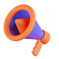 Megaphone 3D Illustration