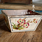 复古实木杂物盒定制彩漆做旧收纳盒新中式民俗钥匙盒简约遥控器盒