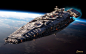 Battlecruiser concept, James Grant : Built in zbrush.  1.7 million polys.