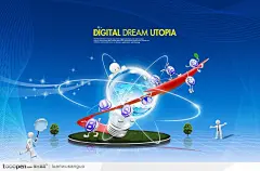 灯泡电灯字母3D小人卫星轨迹地球花坛梦幻曲线
