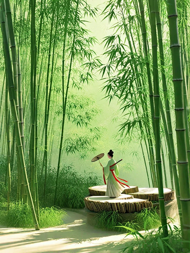 东方意境｜林中小读 - 小红书