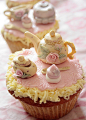 Shabby Chic Tea Set Cupcakes :)
