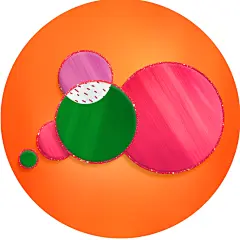 轻奢水彩圆形挂画装饰画
