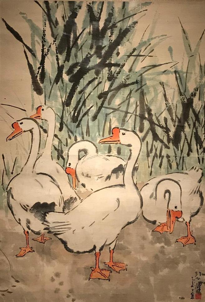 徐悲鸿水禽画欣赏