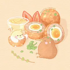 作者：muffin.corner
链接：https://www.instagram.com/muffin.corner/
推荐理由：可爱元素手账元素必备插画，简单易懂，配色鲜亮