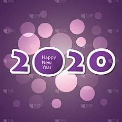2020,新年卡,背景聚焦,数字0,事件,贺卡,新年前夕,模板,现代,礼券或卡