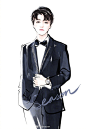 jjseason插画超话  -----  Happy birthday to  璀璨少年、精致西装礼服搭@TFBOYS-王俊凯   #王俊凯0921生日快乐# ​​​​ #season明星插画# ​​​​