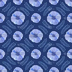 水彩风格的花卉图案。