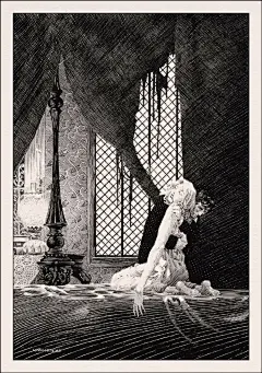 美国插画大师Bernie Wrightson的线条世界(二) .
用精致的线条排列出无限细节的弗兰肯斯坦的奇幻世界 . ​​​​