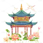 中国风-国潮建筑元素贴纸5