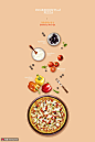 成分加工披萨展开食材原料美食海报海报招贴素材下载-优图网-UPPSD
