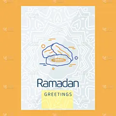 斋月卡里姆矢量背景。书法贺卡设计的快乐斋月穆巴拉克，美丽的穆斯林事件开斋节背景设计