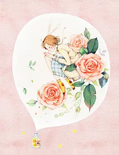 精灵的梦 ~ 手绘插画 那仁 涂鸦王国