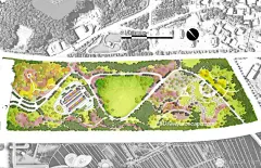 小型花卉公园psd彩平-植物主题公园园林景观设计平面图_PSD彩平_ZOSCAPE-建筑园林景观规划设计网 - 景观规划意向图