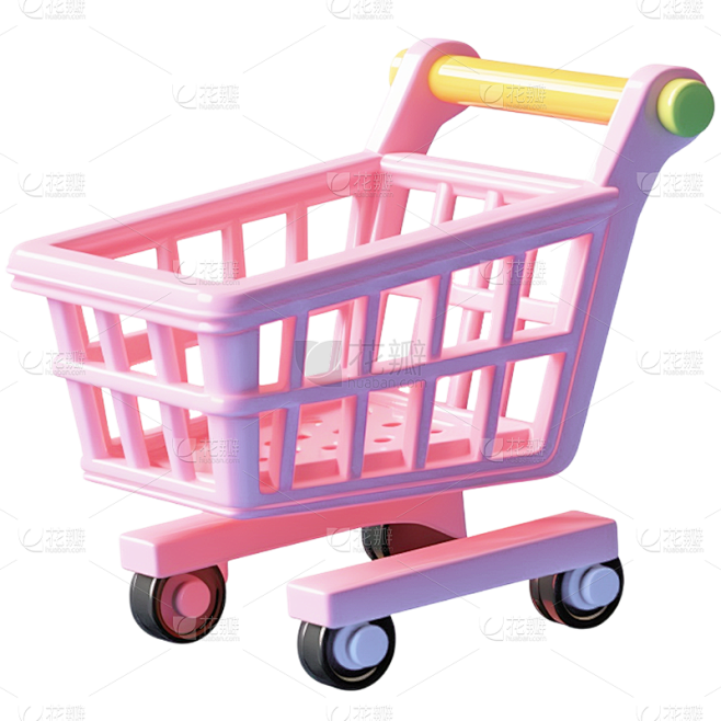 彩色购物车物品贴纸