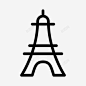 埃菲尔铁塔法国巴黎图标 页面网页 平面电商 创意素材