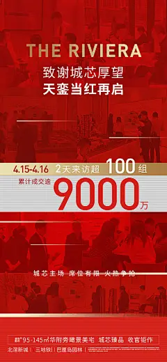 海报 地产 热销 人气 数字 简约