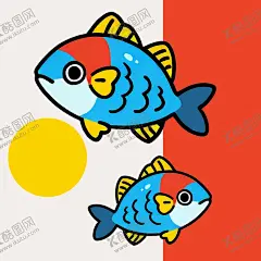 手绘卡通鱼 【酷图网】鱼,大眼睛,手绘,可爱,卡通,鱼类,观赏鱼,宠物
