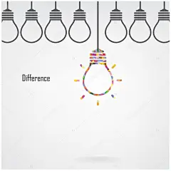 海报传单封面宣传册、 企业经营理念，创意灯泡想法概念背景设计抽象 background.vector 图包含渐变网格