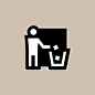 Piktogramm von Mülleimer - Rubbish bin pictogram - Graphic Design by Studio Gourdin