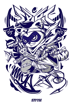 骁为™采集到插画【AI勾线普通】